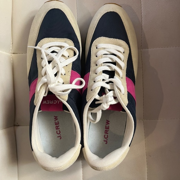 J Crew Fashionable Sneaker Navy, Pink & Cream - Picture 4 of 4